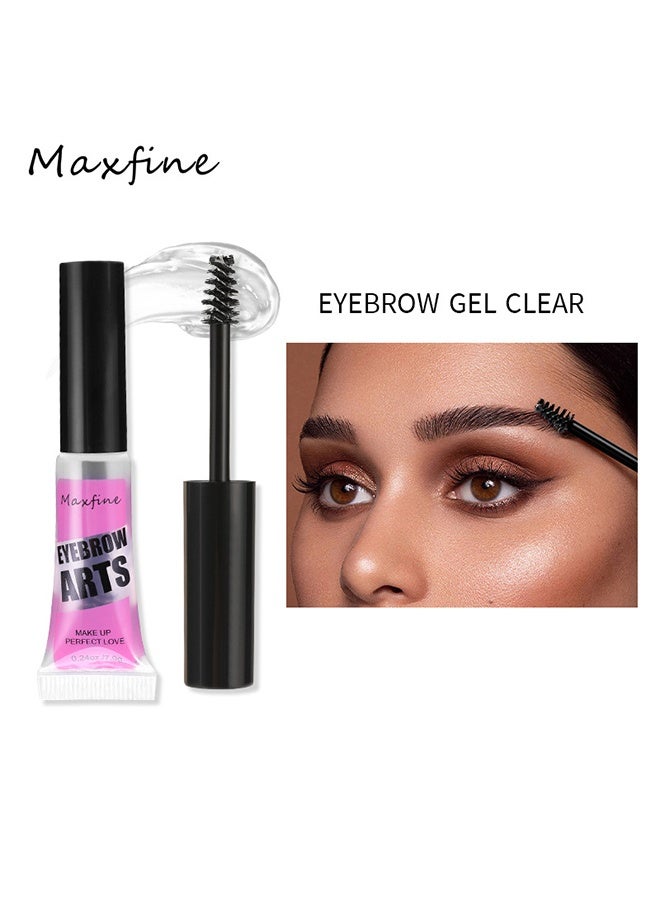 ماكس فاين فن الحواجب، لاصق تشكيل الحواجب طويل الأمد، كريم حواجب شفاف مقاوم للماء، مع فرشاة لولبية، جل تثبيت الحواجب الشفاف، جل تصفيف الحواجب بمظهر طبيعي 7 جم - Image 2